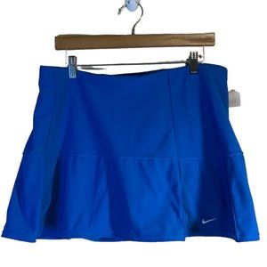 Nike Womens Dri Fit Tennis Golf Skirt Built In Shorts Blue Size L 12-14 Active